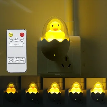 

Yellow Duck Egg LED Night Light Sensor Control 110V/220V Dimmale Remote Control Wall Lamp for Home Bedroom Baby Light EU/US Plug
