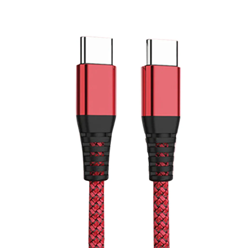 Usb кабель для зарядки 60 Вт PD Flash Charge type-C кабель для передачи данных с двойной головкой type C to type C жесткий диск мобильный кабель для зарядки телефона
