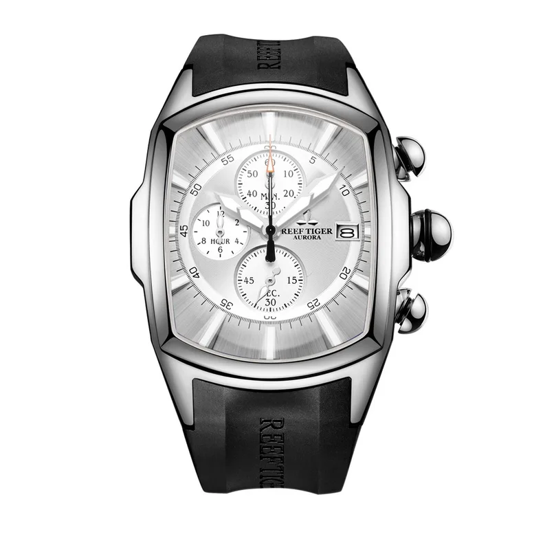 sport watch p8 Мужские спортивные часы, мужские водонепроницаемые часы Риф Тигр человек роскошный Хронограф военные кварцевые наручные часы montre homme RGA3069-T - Цвет: sport watch p8