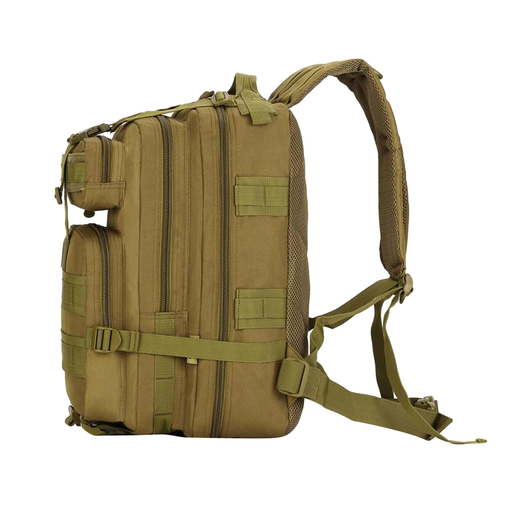 Brown 40л большой Рюкзак Molle водонепроницаемая сумка на плечо рюкзак для наружного туризма кемпинга охоты - Цвет: Brown