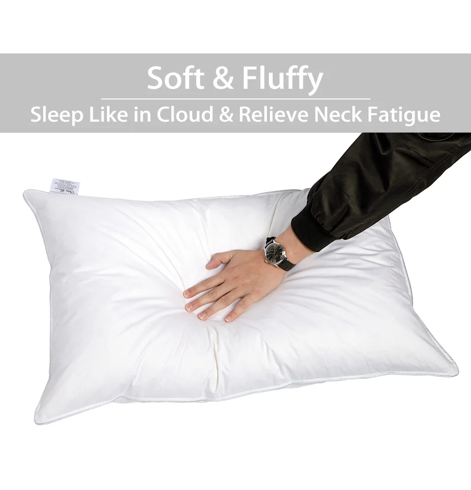 Подушка для сна Питер Ханун из 100% хлопка с белыми гусиными перьями|sleeping pillow|pillow