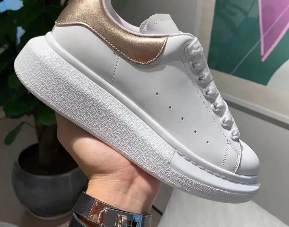 Пара shoes34-45 с более легким ростом мужской и женской кожи, новая белая кожаная обувь в году