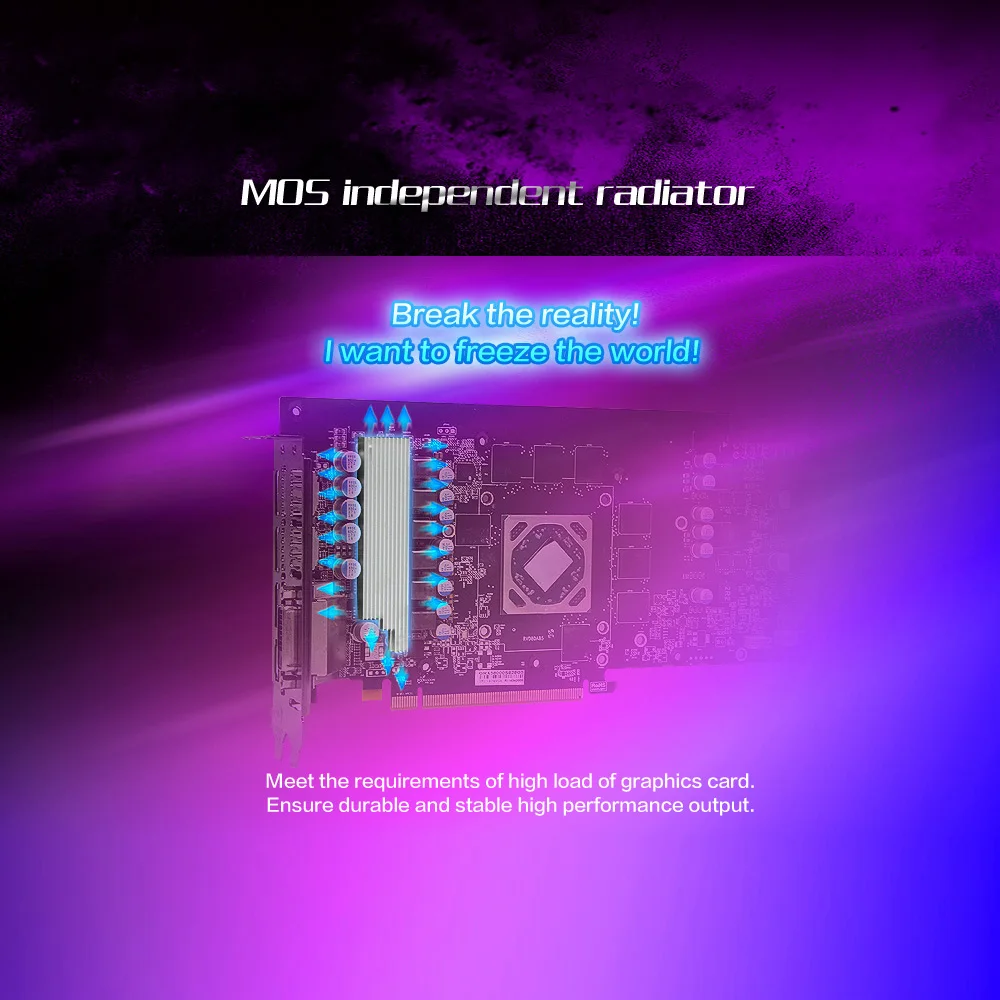 Yeston Radeon RX590-8G GDDR5 256bit игра ACE PCI Express x16 3,0 видеокарта DVI-D+ HDMI+ 3DP для настольного компьютера
