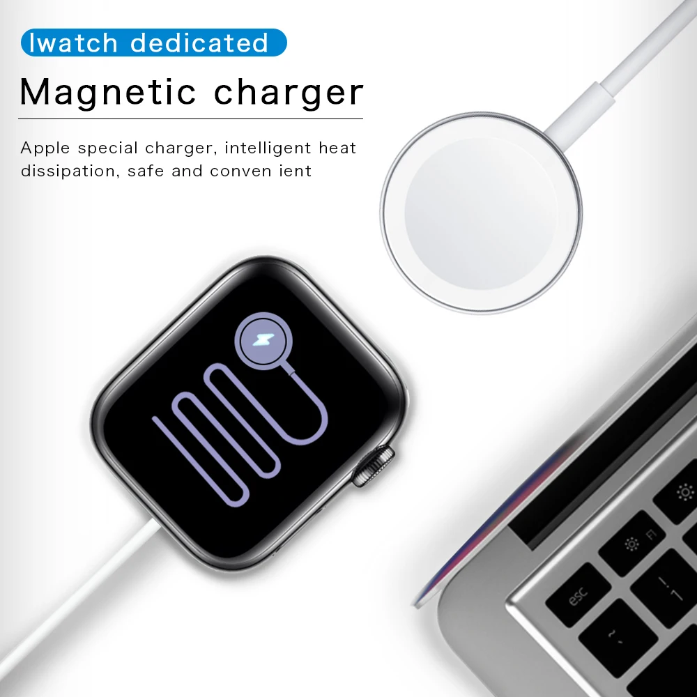 

Fast Portable Qi wireless charger for iWatch Series 6 5 4 3 2 1USB magnetic iWatch charger Charging cable for Apple Watch