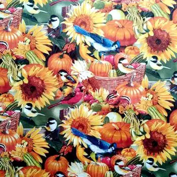 

Pumpkin sunflower Child cotton fabric for Tissue Kids textile for Sewing Tilda Doll, DIY handmade materials 50x110cm
