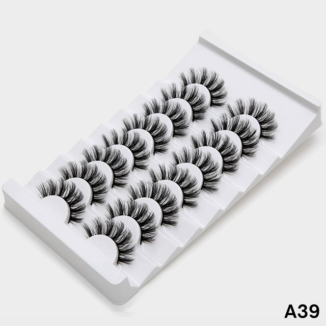 3D Faux Mink Lashes Natural False Eyelashes Dramatic Volume Fake Lashes Makeup Eyelash Extension Silk Eyelashes