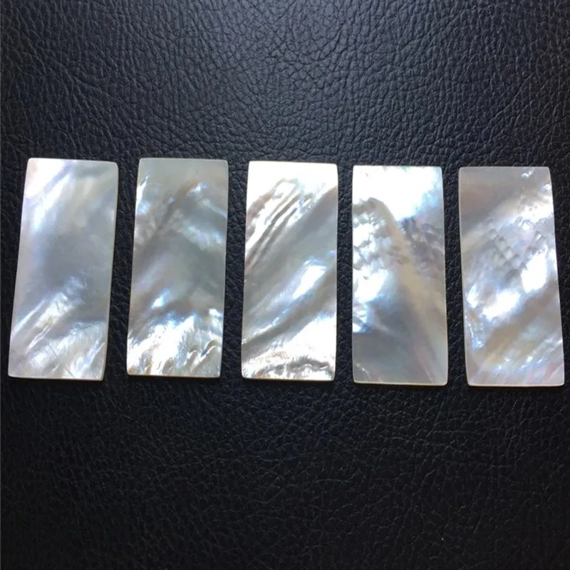 1lot(5pcs)38mm /20mm/1.5mm white Natural mother of pearl shell for musical instrument accessories and wood inlay carved material natural shell ornaments