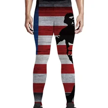 Ретро деревянный американский флаг футболист брюки мужские влагоотводящие не просвечивающие животик контроль День благодарения спортивная одежда дыхание