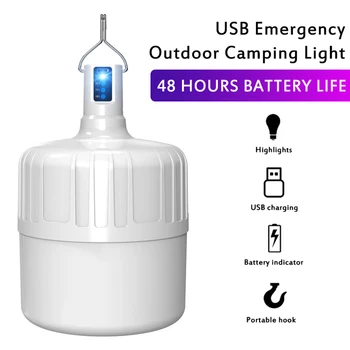 

10/14/18LED Solar Charging LED Light Bulb 5V With USB Cable Camping Emergency Lights usb rechargeable light Tent light outdoor
