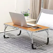 Support de bureau pliable pour ordinateur portable, Table réglable en alliage d'aluminium, Table d'étude pour lit, canapé, Table à thé