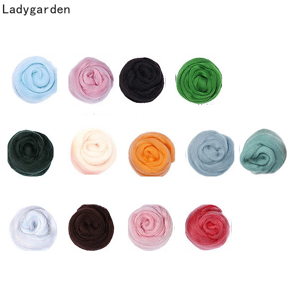 

130 г/пакет, материалы, мягкие смешанные цвета, окрашенная шерсть для валяния, топы, ровинг, Шерстяное волокно, ручная прядильная отделка для шитья, Шерстяное волокно