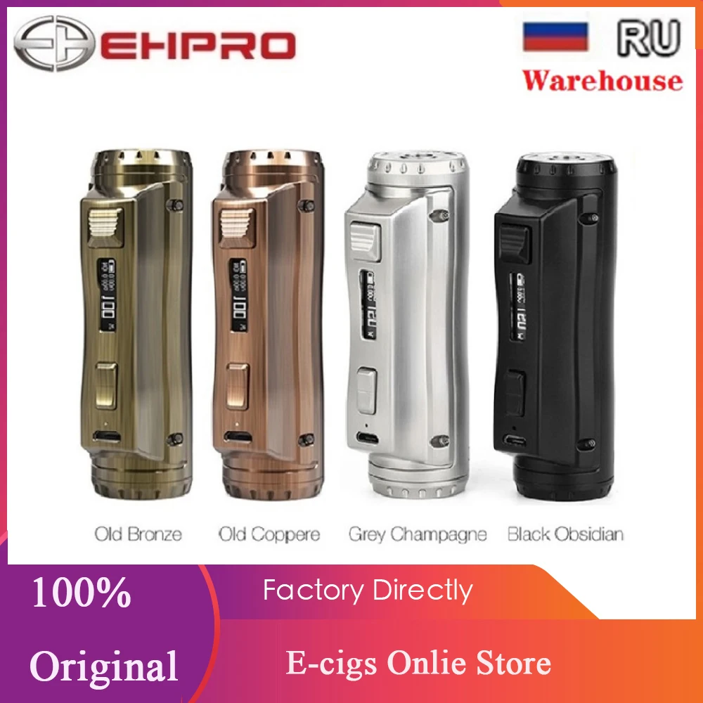 Cheap Original 120W Ehpro Cold Steel 100 TC Box MOD 0.0018S Ultrafast Firing Speed 120W Max Output E cig Vape Mod VS Drag 2 Vinci X