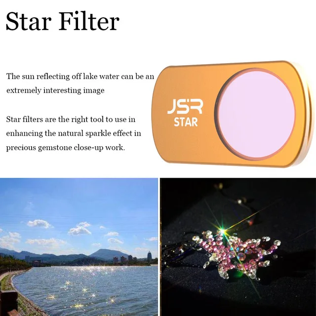 Star Filter 1pcs Для DJI MAVIC Pro MINI Камера фильтры для объектива UV/ND8/ND16/32/64 круговой набор УФ-фильтров с нейтральной плотностью Mavic мини фильтр для дрона DJI аксессуар для камеры - Цвет: Star Filter 1pcs