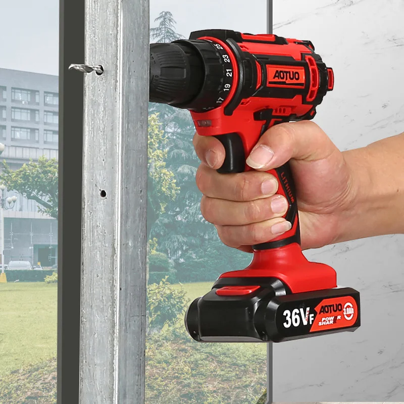 

Multi-function Hand Electric Drill Screwdriver Lithium Battery Rechargeable Stepless speed regulation adjudtable