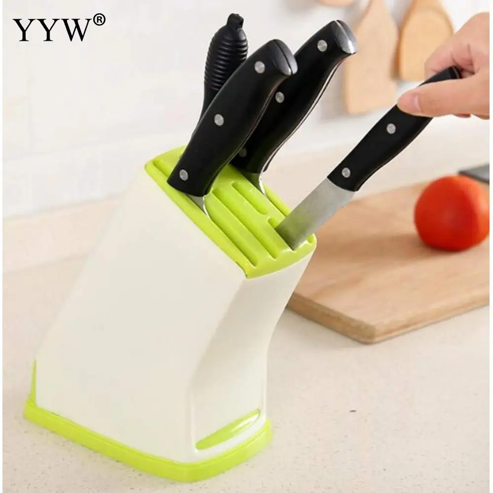 

Kitchen Knives Storage Rack Kitchen Knife Holder Multifunction Plastic Knife Storage Rack Block Holder Mount Stands For Knives