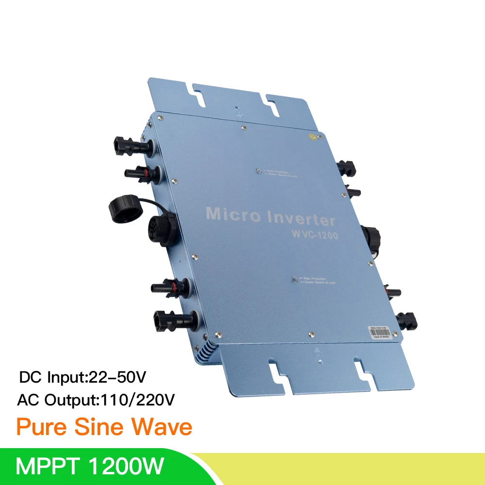 

High Quality 1200W Micro Solar Inverter MPPT On Grid Tie Pure Sine Wave Inverter Input 24/36V Output 110/220V for 4*300W Panel