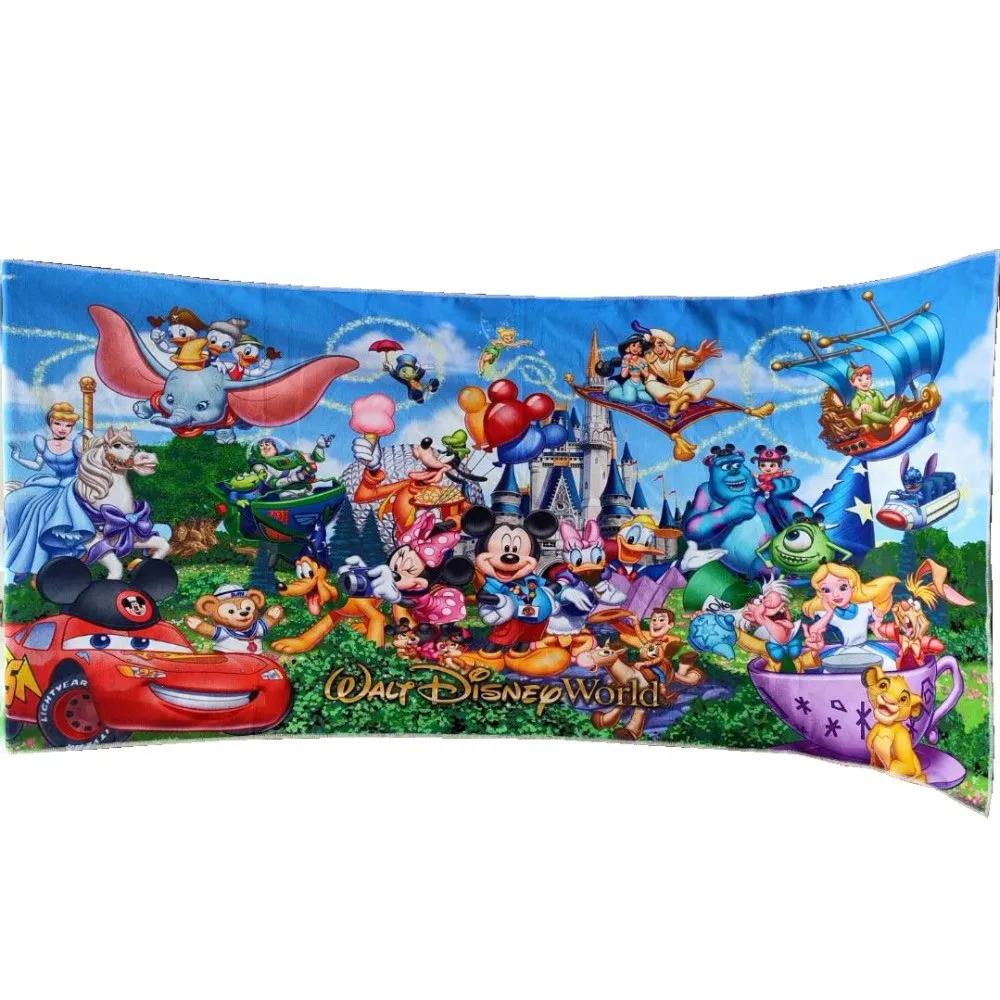 Disney Floral Stitch Beach Stitch Disney Beach Towel Polyester