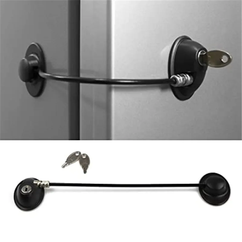 

1 pc Freezer Lock with 2 keys Security 3 Password Fridge Refrigerator Door Lock Child Proof Winodw Lock Drawer Door Toilet Lock