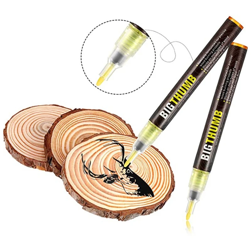 

Wood Burning Pen Scorch Burned Marker Pyrography Pens for DIY Projects Fine Tip B95C