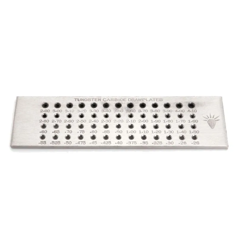 52 Hole 0.26-4.10Mm Tungsten Carbide Wire Drawplate for Jewelry Making Round New | Инструменты