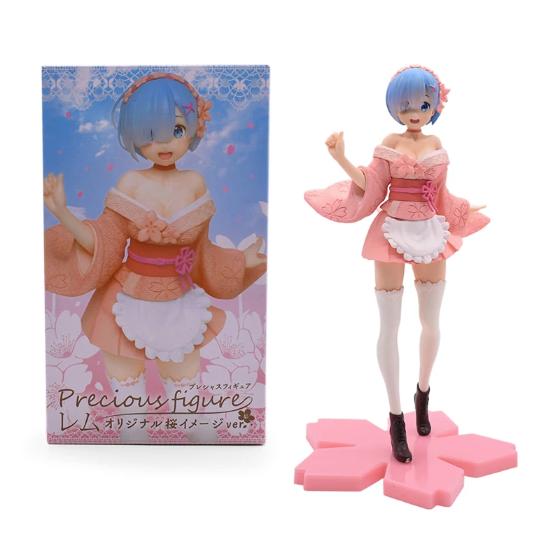 

Anime Re:Life In A Different World From Zero Rem Ram Action Figure Cherry PVC Toy Collectible Model Doll Gifts for Children 24cm