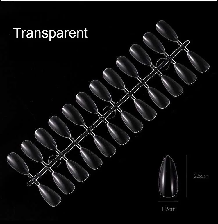 Transparent 120 шт./упак. натуральное прозрачное Цвет миндаля Форма полное покрытие накладные ногти искусственный для ухода за ногтями Маникюрный, аксессуары для украшения ногтей - Цвет: Transparent