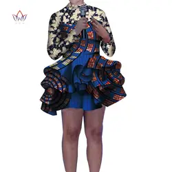 2019 вечерние/свадебные мини платье Африканский принт платья для женщин традиционное лоскутное шитьё кружево африканские платья для