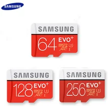 Карта Microsd SAMSUNG 64 Гб 128 256 г 512 ГБ 100 МБ/с. Class10 EVO Plus UHS-3 Micro SD-карты памяти TF мини-флеш-накопитель