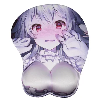 

FFFAS Kawaii Anime 3D Mouse pad Wrist Rest Soft Silica Big Breast Sexy Office decor Scary Girl Japan Comic Peripheral