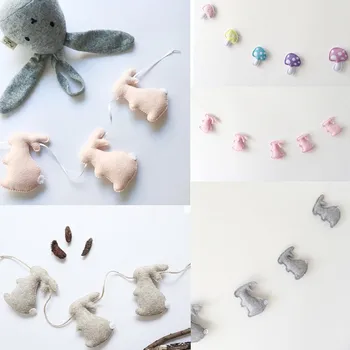 

1.4M Length Ins Hot Nodic Colorful Rabbit Mushroom Newborn Baby The Crib Infant Room Decor Photography Props Baby Bedroom Decor