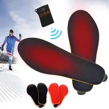 Стельки с подогревом, с беспроводным пультом дистанционного управления, на батарейках, для женщин и мужчин, теплые электрические стельки, термостельки для обуви, нагревательные стельки