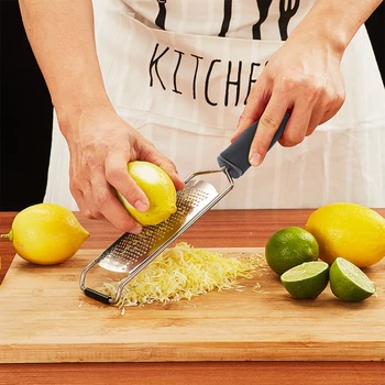 

Multifunctional Rectangle Stainless Steel Mill Cheese Grater Lemon Grater Fine Tooth Shape With Small Brush Vegetable Chopper