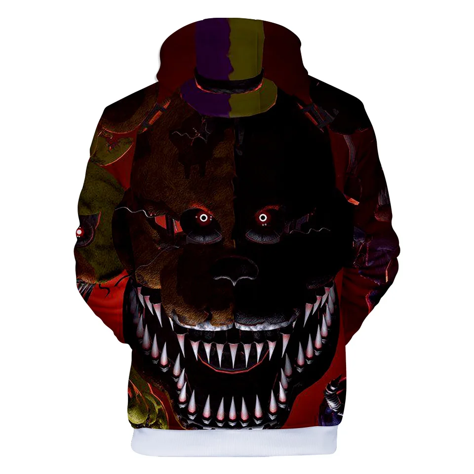 3D печатная игрушка медведь толстовки Five Nights at Freddy толстовки с капюшоном для женщин и мужчин одежда с длинными рукавами модные повседневные толстовки пальто