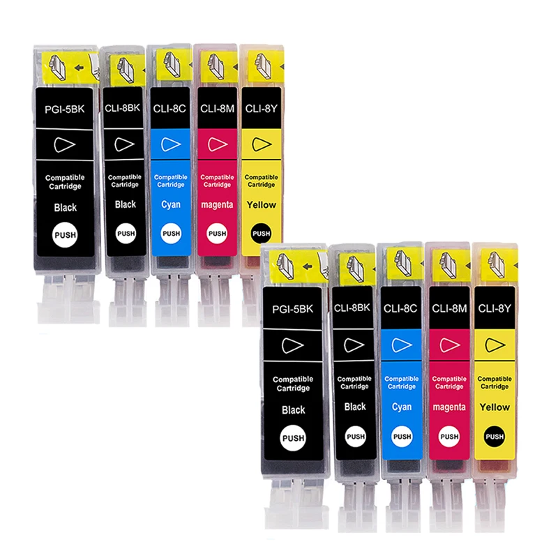 15PCS Compatible Ink Cartridges PGI-5 CLI-8 PGI5 CLI8 for Canon PIXMA iP4200 iP4300 iP4500 MP500 iP5200 MP530 MP600 MP610 MP800 