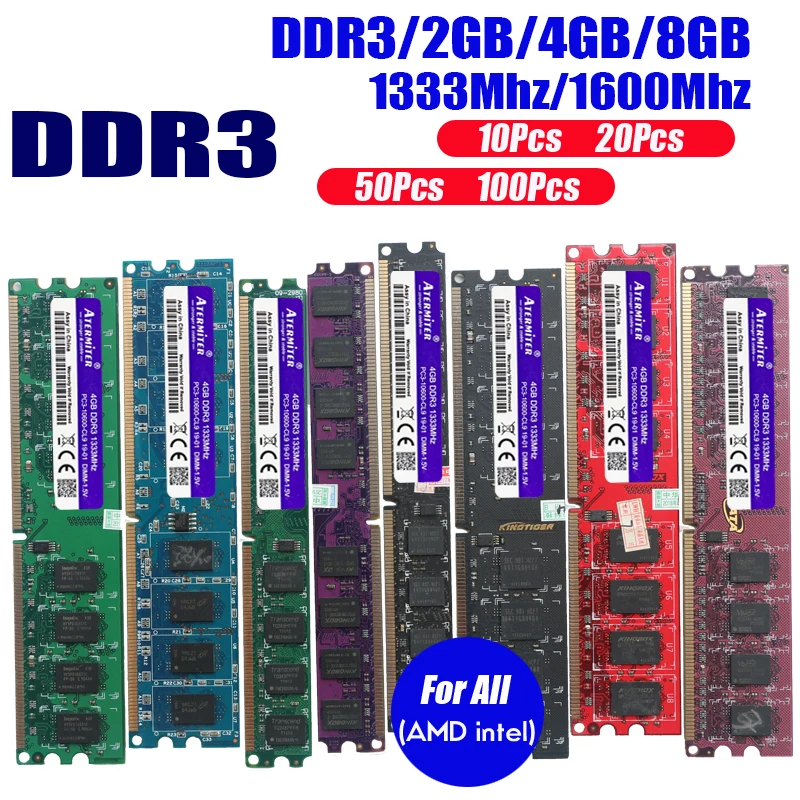 дешовые оперативная память ddr3 8 ГБ DDR3 PC3 1600 МГц 1333 Настольный ПК Память DIMM RAM 240