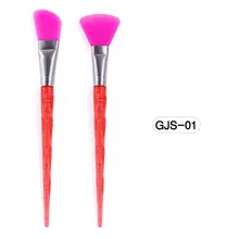 2 Pack High Quality New Sequins Silicone Brush Handle Silicone Mask Brush Soft Film Brush Adjusting Rod DIY Makeup Tools