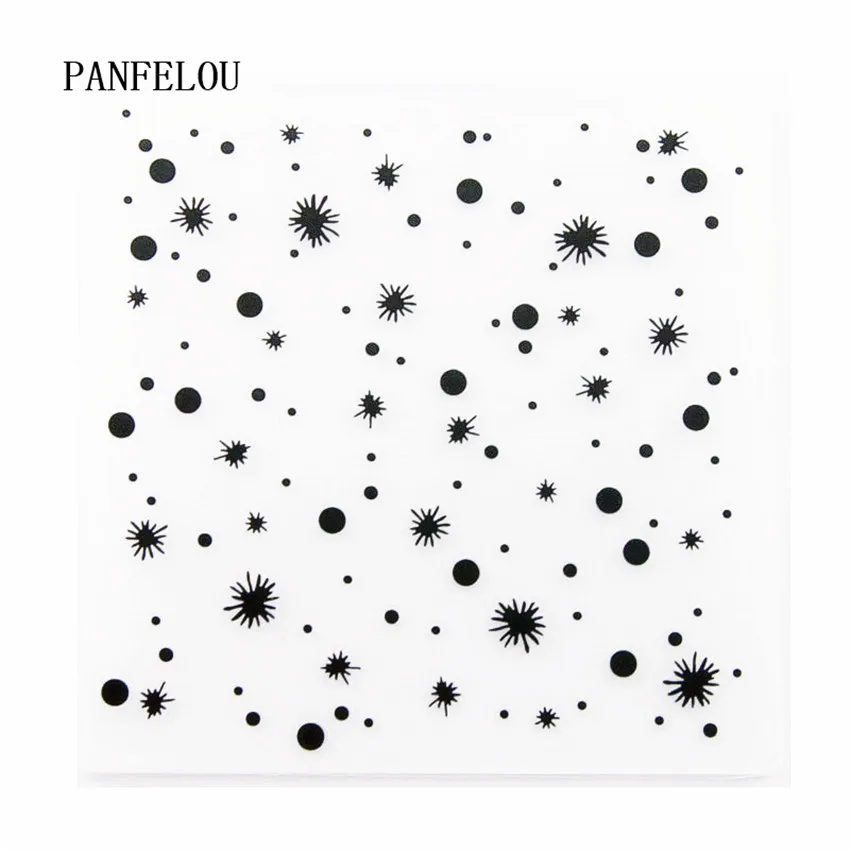 PANFELOU 15x15 sky star папки для тиснения пластик для скрапбукинга DIY шаблон помадка торт фотоальбом открыток