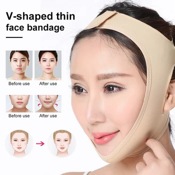 

Elastic Face Slimming Bandage V Line Face Shaper Women Chin Cheek Lift Up Belt Facial Anti Wrinkle Strap Face Care Tools