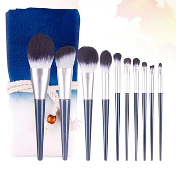 

10pcs in 1 Set Cosmetic Brushes Professional Elegant Cosmetic Kit Makeup Tools Makeup Brushes Set for Make Up