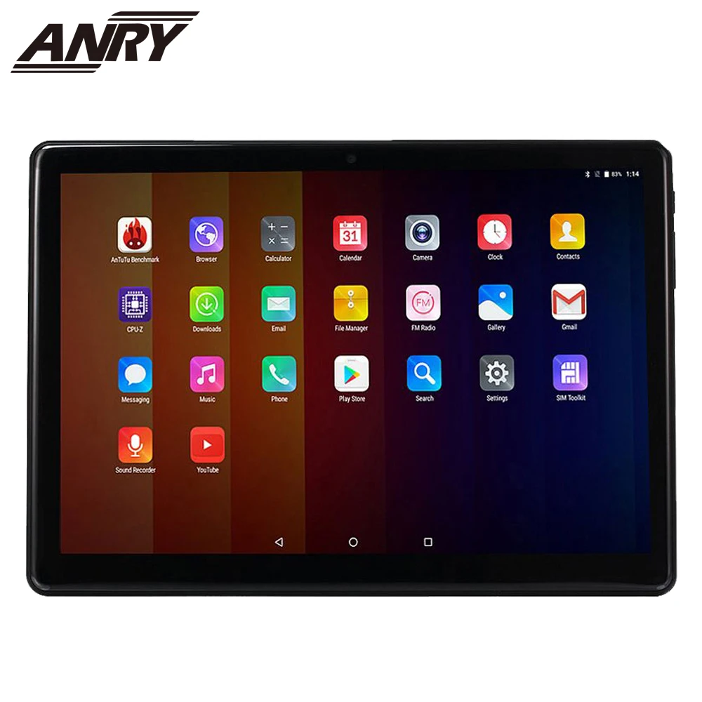 

ANRY 10.1 Inch Android 8.1 Tablet PC 2G+32G Quad Core Dual SIM and Camera 4G Phone Call Wifi Phablet GPS IPS 1280x800