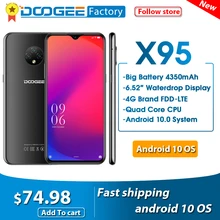 Doogee x95 android 10 telefones celulares 4g-lte 6.52