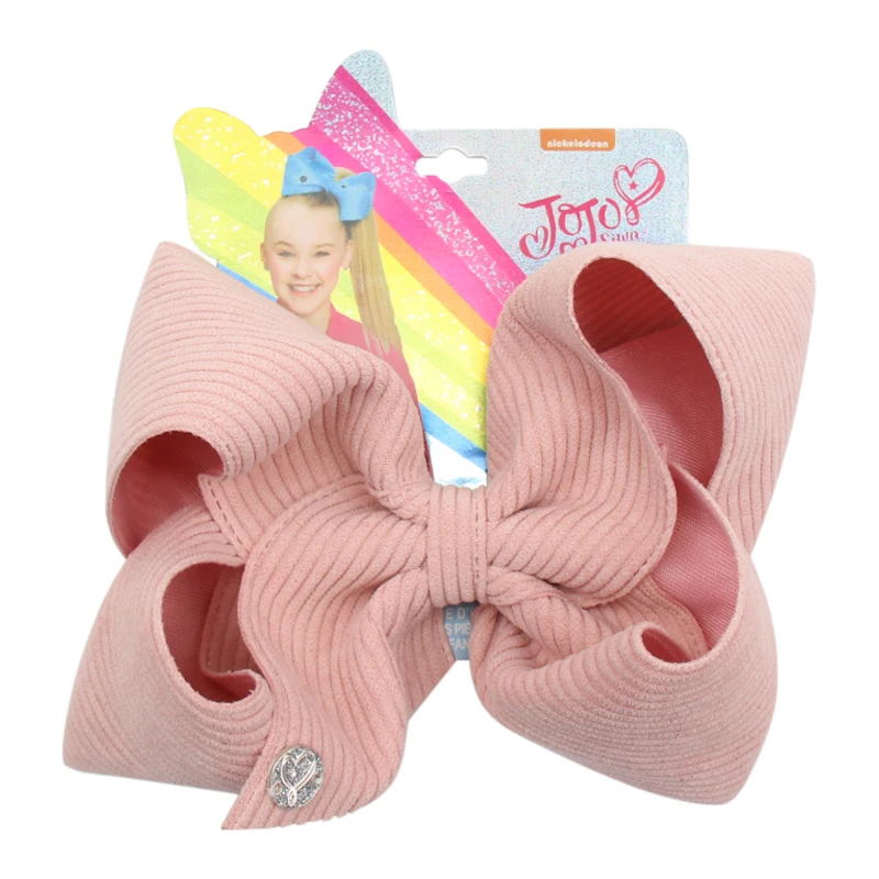 7 ''Jojo bows/Jojo Siwa большие банты для волос девочек заколки ручной работы Твердые