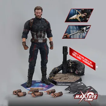 

1/6 scale HOTTOYS new HT Steve Rogers Avengers Beard US 10.0 full set movable doll doll model toy collection children's gift