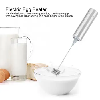 

Stainless Steel Electric Handheld Milk Frother Foamer Whisk Mixer Mini Egg Beater Coffee Maker Blender Auto Stirrer Kitchen Tool