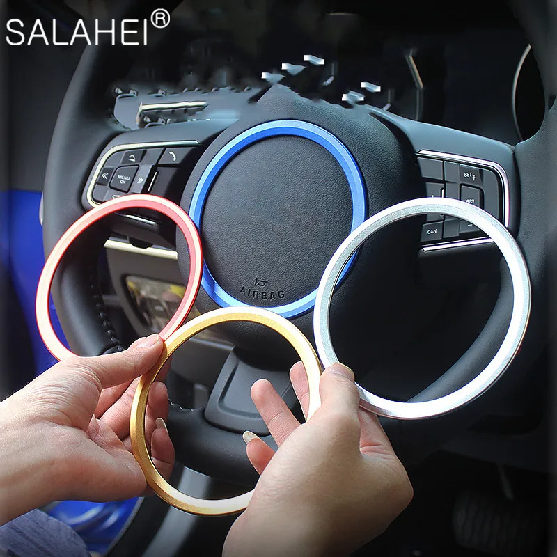 

For Jaguar XF X760 XE X260 F-pace X761 E-PACE X540 R Sport Logo Trim Cover Car Steering Wheel Emblem sticker badge Decorate Ring