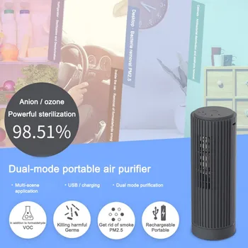 

Car Air Cleaner Sterilization Ozone/Negative Ion Generator Rechargeable Portable For Auro Kitchen Fridge Home