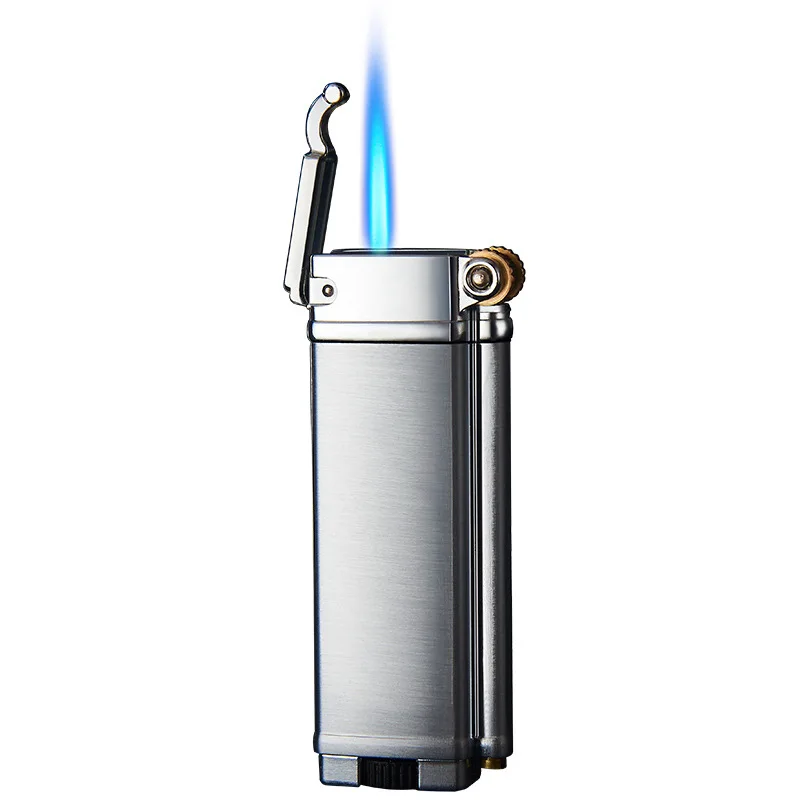 

Cigarette Lighter Inflatable Torch Windproof Blue Flame Cigar Creative Metal Lighter Smoking Accessories 10pcs/lot