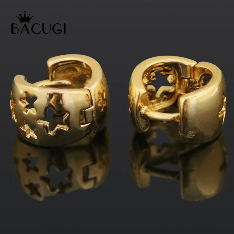 18KGF трендовые корзины широкие золотые серьги полированные серьги Huggie для женщин минималистичные серьги-кольца ювелирные украшения, как на фото