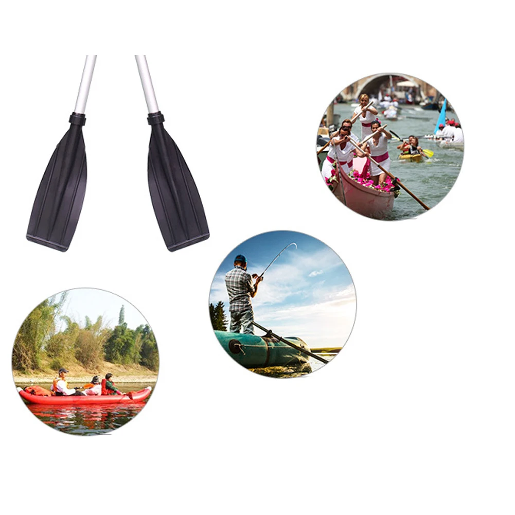 2Pcs Detachable Aluminium Boat Oars Paddle Long Oar PVC Inflatable Boat Fishing Kayak Canoe Paddle Pad