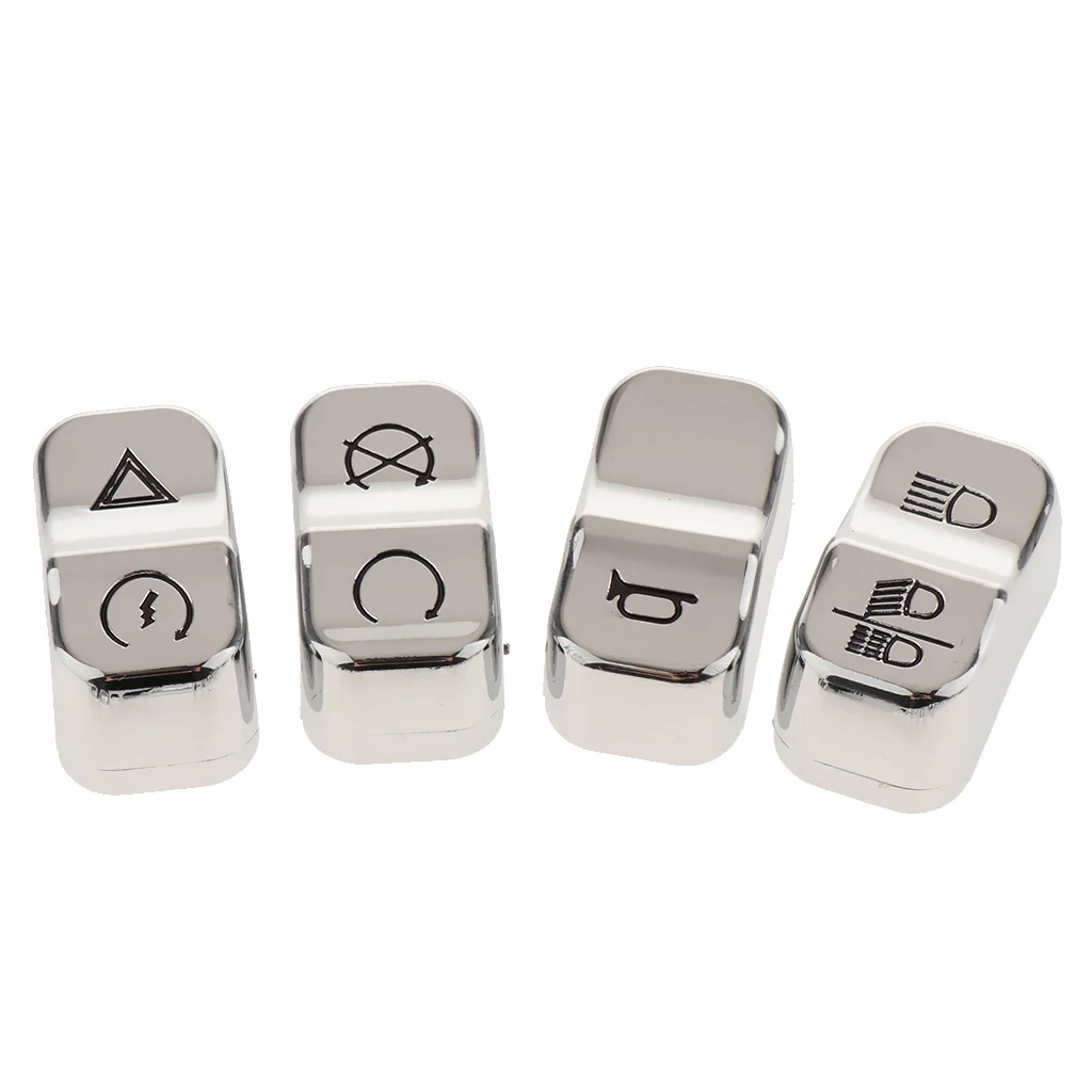 13pcs Chrome Motorcycle Handlebar Switch Caps For Harley 2014-2017